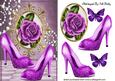 Cerise Sparkle Shoes with Diamonds