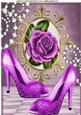 Cerise Sparkle Shoes with Diamonds A4
