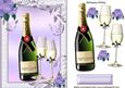 Champagne & Glasses with Lilac Rose