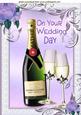 Champagne & Glasses with Lilac Rose for Wedding A4