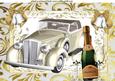 Wedding Car with Gold Bells and Champagne A4