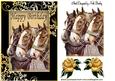 Horses in Gold/black Ornate Frame