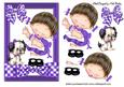 Little Girl with Puppy with Purple Gingham Bow