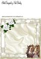 Horses with White Roses 8x8 Insert