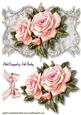 Pretty Pink Roses on Sparkle Lace