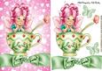 Faerie in Teacup with Hearts and Butterflies
