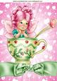 Faerie in Teacup with Hearts and Butterflies A4