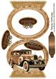 Old Vintage Car in Steampunk, Quick Card