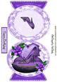 Purple Shoe on a Cushion with Roses Quick Card