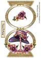 Elegant Mauve Vintage Hat with Flowers Quick Card