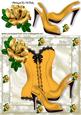 Pretty Gold Rose with Basque & Shoes 8x8