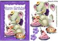 Happy Birthday to Me! Ele in Purple Frame