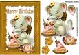 Happy Birthday to Me! Ele in Gold Frame