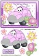 Shall We Have a Race! Pink Toon Car with Tortoise