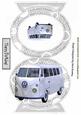 White Volkswagon Vw in Silver Quick Card