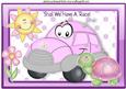 Shall We Have a Race! Pink Toon Car with Tortoise A4