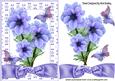 Pretty Blue Flowers with Butterflies & Bow