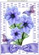 Pretty Blue Flowers with Butterflies & Bow A4