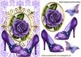 Purple Rose, in Ornate Frame with Shoes