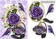 Purple Rose with Perfume and Little Birds