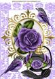 Purple Rose with Perfume and Little Birds A4