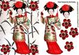 Pretty Japanese Lady with Red Jewels