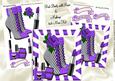 Purple Stripe Boots with Makeup 8x8 Mini Kit