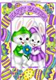 Easter Bunny Couple with Lots of Eggs A4