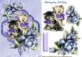 Vintage Kittens with Blue Roses