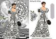 Vintage Lady in Black/white Gown with Diamonds