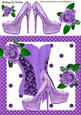 Pretty Purple Basque with Shoes & Roses 8x8