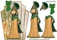 Vintage Lady with Bow in Art Deco Topper
