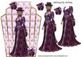Vintage Lady with Purple Roses Art Deco Topper