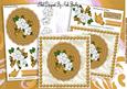 Gold Lace Doilie, White Roses, Bows & Pearls Mini Kit
