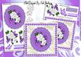 Lilac Lace Doilie with Roses, Bows &pearls 8x8 Mini Kit