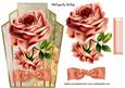 Peach Roses with Bow on Art Deco Topper