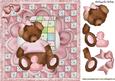Teddy Bear with Her Little Blanket 8x8