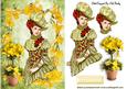 Vintage Lady with Daffodils