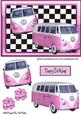 Lovely Pink Volkswagon Camper Van