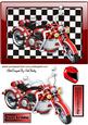 600v Viking Red Motorbike with Helmet
