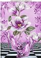 Lilac Sparkle Shoes with Magnolias A4