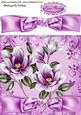 Lilac Magnolias with Bow 8x8