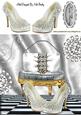 White Shoes with Diamond Handbag 8x8