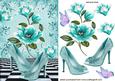 Turq Sparkle Shoes with Turq Magnolias