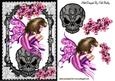 Black Lace with Pink Gothic Faerie on Skull