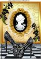 Black Sparkle Shoes with Cameo Lady A4