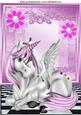 Pretty Pink Unicorn with Wings with Flowers A4