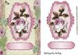 Pink Roses on a Plaque with Butterflies