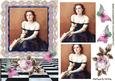 Beautiful French Lady with Pyramids and Roses