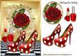 Red Rose, Red Polka Dot Shoes and Red Lippy